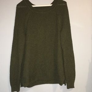 Green knit sweater